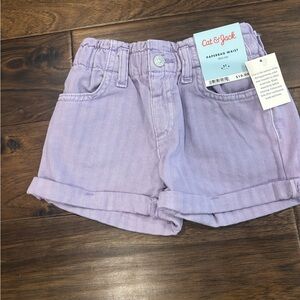 Cat & Jack Lavender Paperbag Waist Girls' Shorts